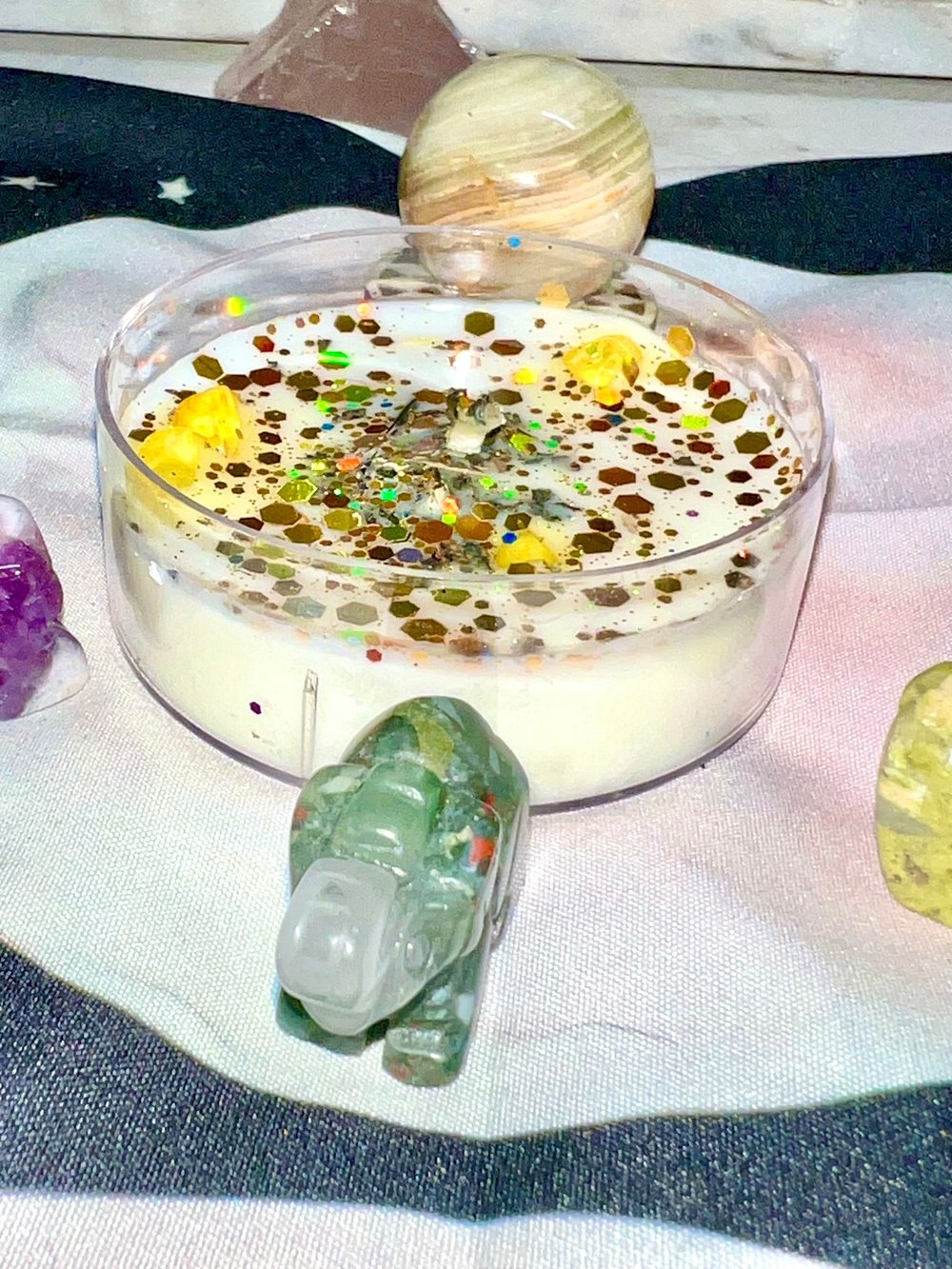 Image of GOLD-Manifestation Candle Large Tea Light