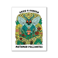 Image 1 of MOTHMAN GARDEN PRINT