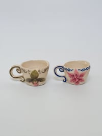 Image 2 of orchid & lilly espresso mug set
