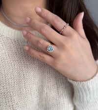 Image 5 of Victorian Aquamarine Heart Ring