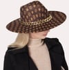 LUXURY WIDE BRIM CHAIN FEDORA HATS... 