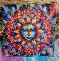 Image 1 of Sun Face Watercolor Peel and Stick Art Prints and Wall Murals - 8 X 8 in.