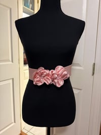 Image 1 of Fashion Women’s Bowknot Elastic Wide Stretch Waist Belt