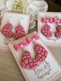 Image 1 of Heart Concha Earrings