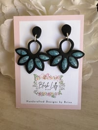 Image 2 of Bezel Turquoise Earrings
