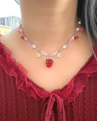 Image 3 of Raspberry Fairy Necklace