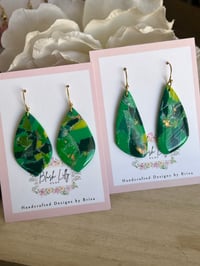 Image 2 of Green Mosaic Dangles