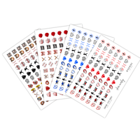 Image 2 of BASEBALL MOM TEAM PLAYER NAIL DECALS
