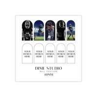 Image 1 of PERSONALIZED CUSTOM FOOTBALL NAIL DECALS 