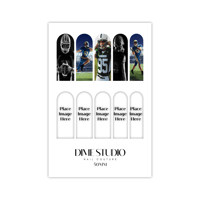 Image 2 of PERSONALIZED CUSTOM FOOTBALL NAIL DECALS 