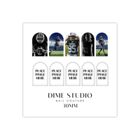 Image 3 of PERSONALIZED CUSTOM FOOTBALL NAIL DECALS 