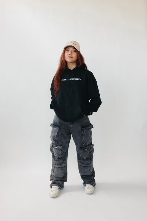 Image of CROWN OF THORNS HOODIE (BLACK) I UNISEX