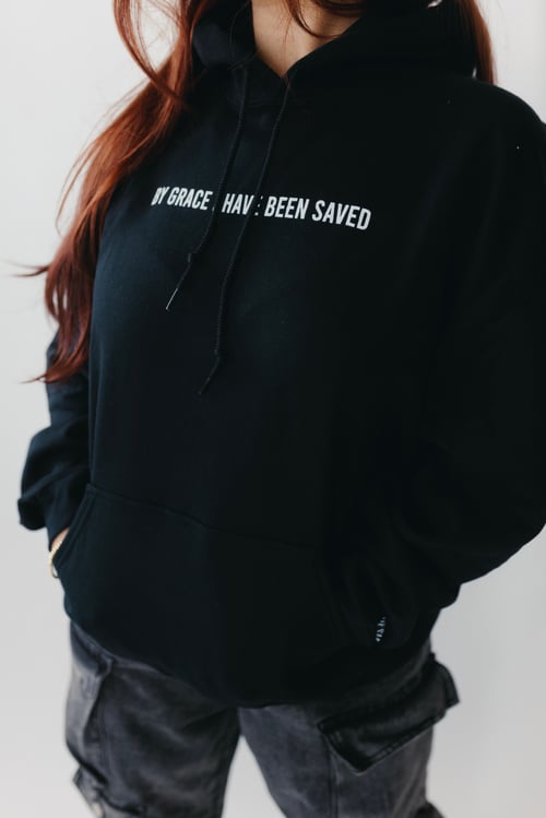 Image of CROWN OF THORNS HOODIE (BLACK) I UNISEX