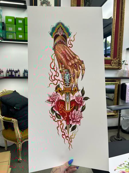 Image of Hand/Dagger Extra large print