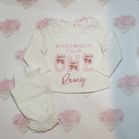 Image 1 of Strawberry first birthday pjs 