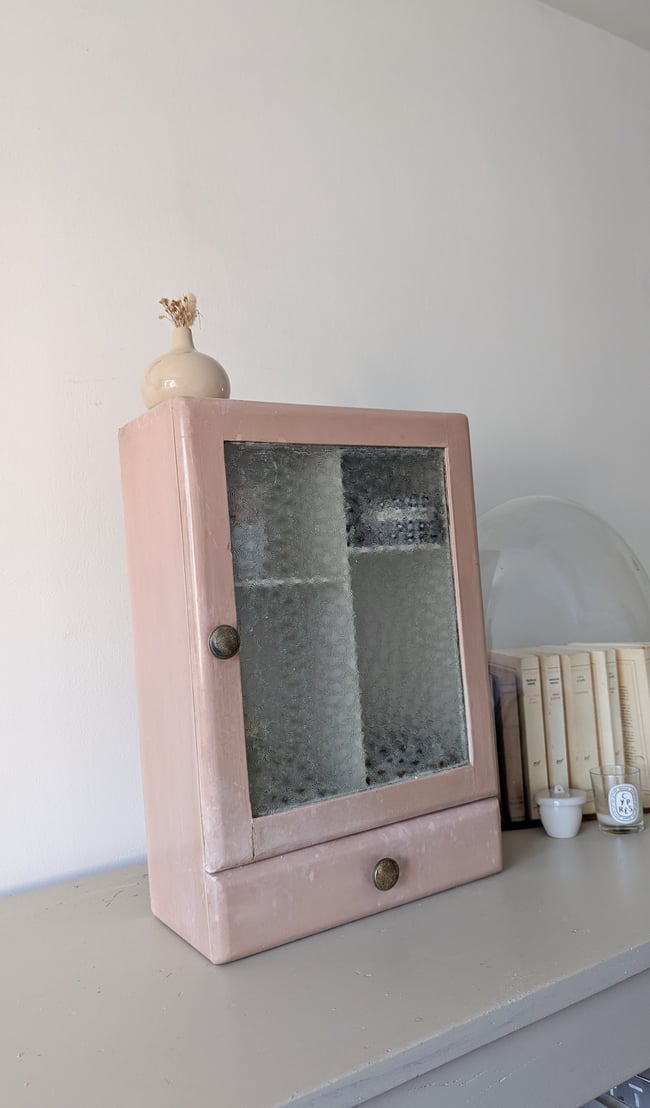 Armoire à pharmacie rose 