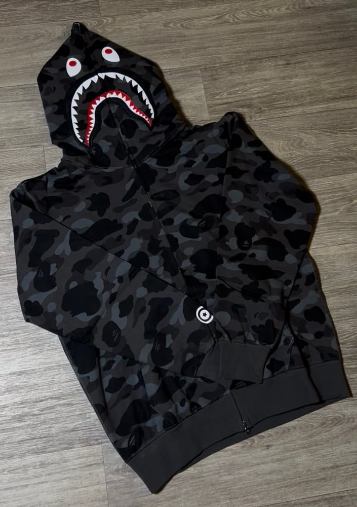 Image of BPE Black Hoodie (FULL ZIPUP)