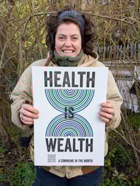 Image 1 of 'HEALTH IS WEALTH' Risograph Print