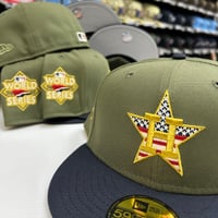 Image 2 of New Era 59Fifty Veterans Day Astros Olive 
