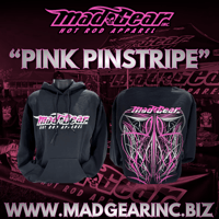 Image 1 of HOODIE - Pink Pinstripe 