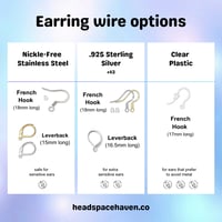 Image 5 of Transparent Iridescent Heart Earrings – TREY Edition