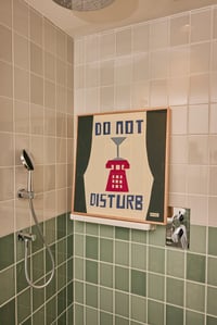 Image 1 of Do Not Disturb Quilted Artwork in Handmade Frame