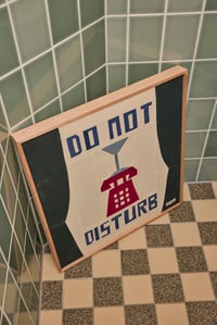 Image 2 of Do Not Disturb Quilted Artwork in Handmade Frame