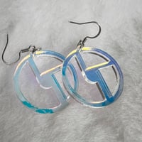 Image 2 of Iridescent Disco Biscuits Earrings