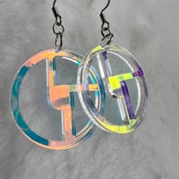 Image 1 of Iridescent Disco Biscuits Earrings