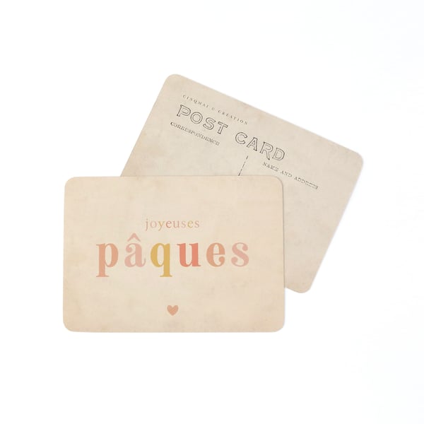 Image of Carte Postale JOYEUSES PÂQUES / ARC EN CIEL