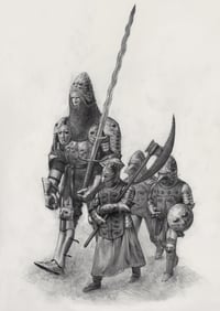 'Escorting the Giant to Battle' Print