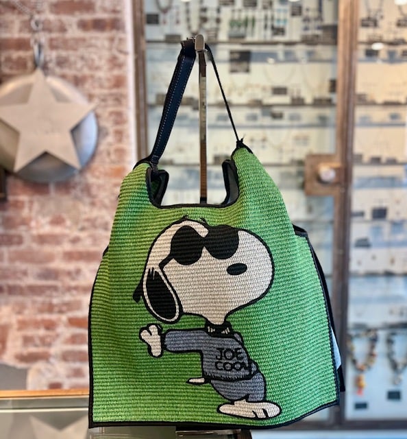 Image of Snoopy Raffia Tote 