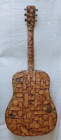 Image 2 of HANDMADE STEAMPUNK MIXED MEDIA GUITAR