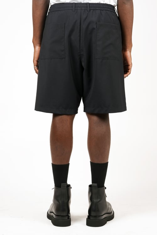 Image of Navy Wool / Mohair Track Shorts