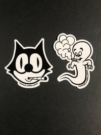 Image 1 of CAT AND GHOST STICKERS