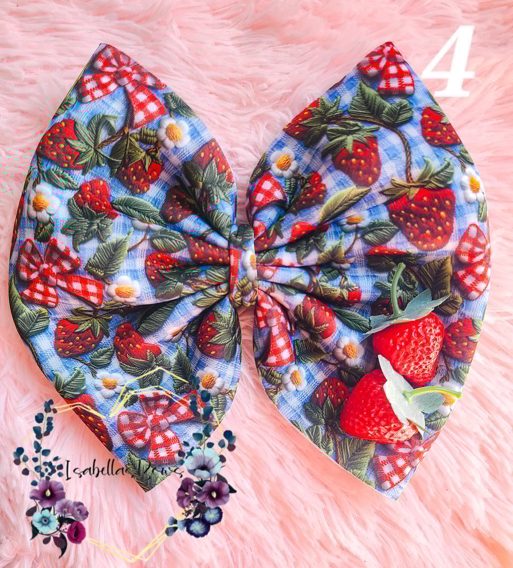 Image of Blue Plaid Strawberries 🍓 💙 