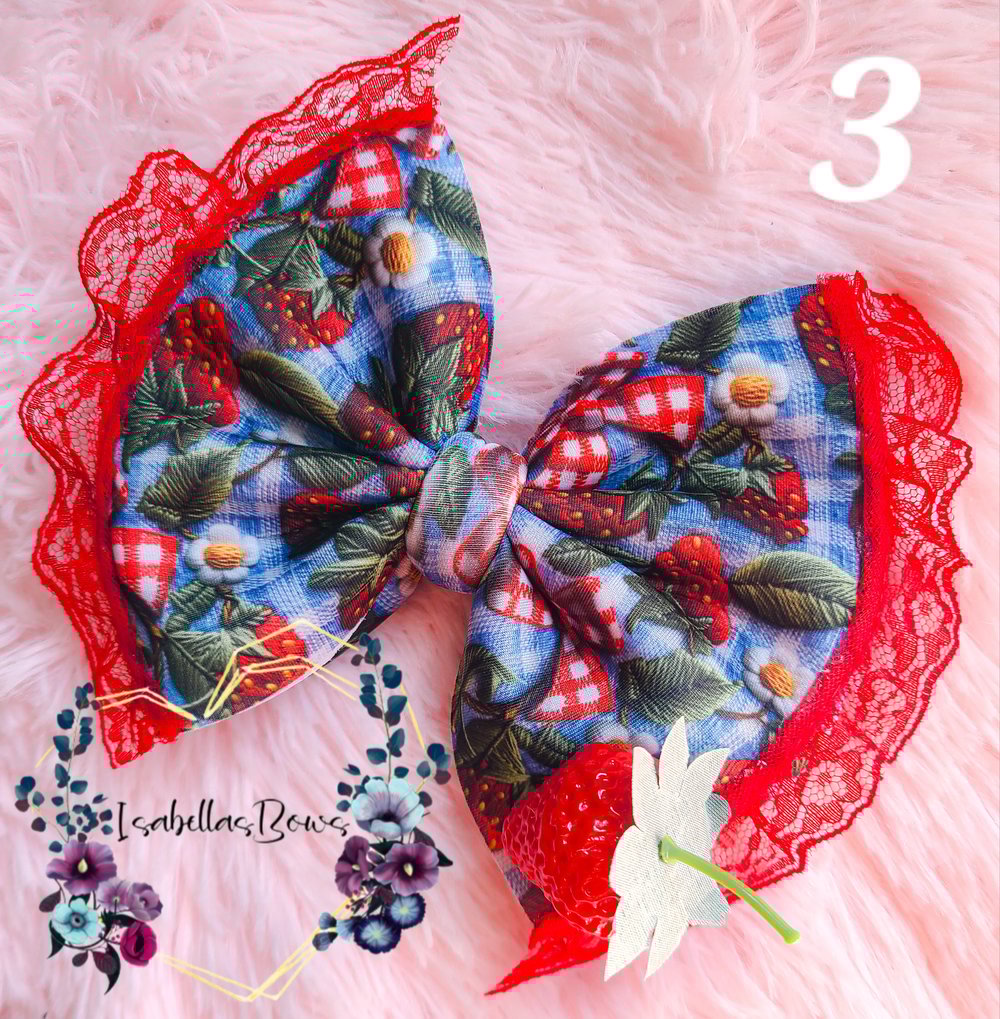 Image of Blue Plaid Strawberries 🍓 💙 