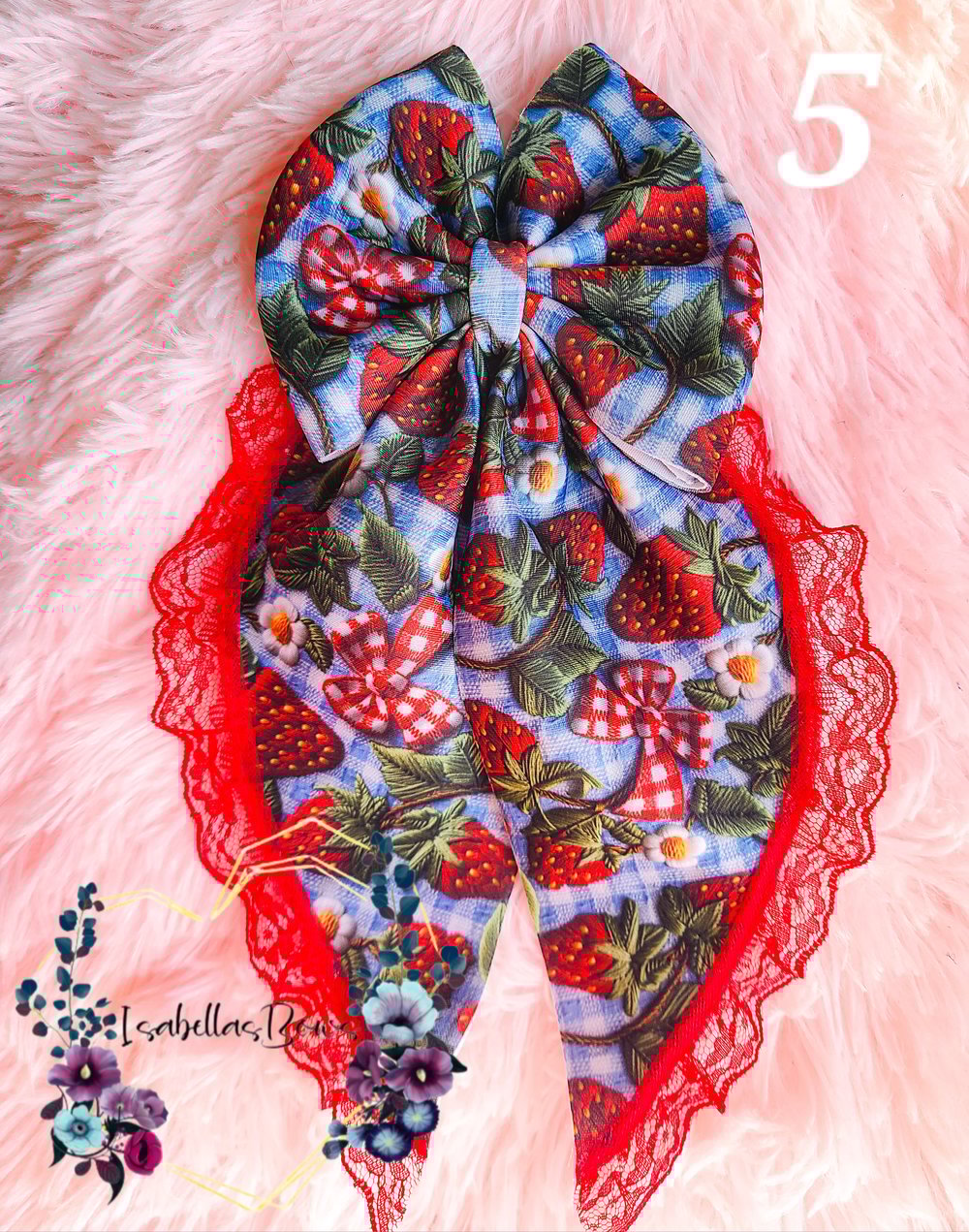 Image of Blue Plaid Strawberries 🍓 💙 
