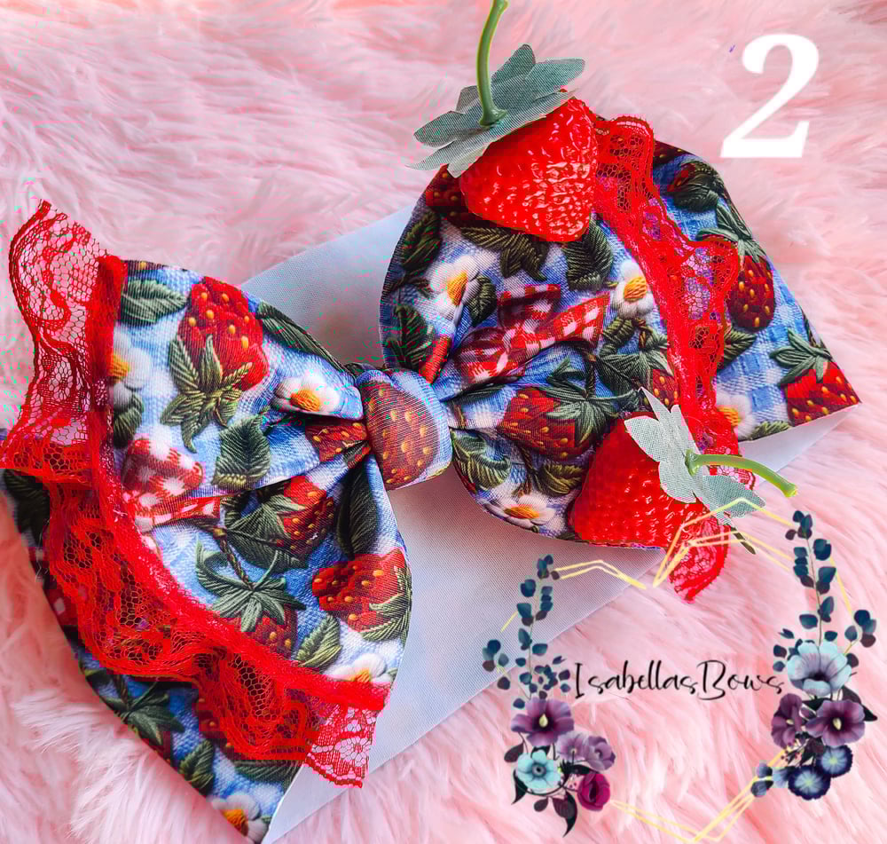 Image of Blue Plaid Strawberries 🍓 💙 