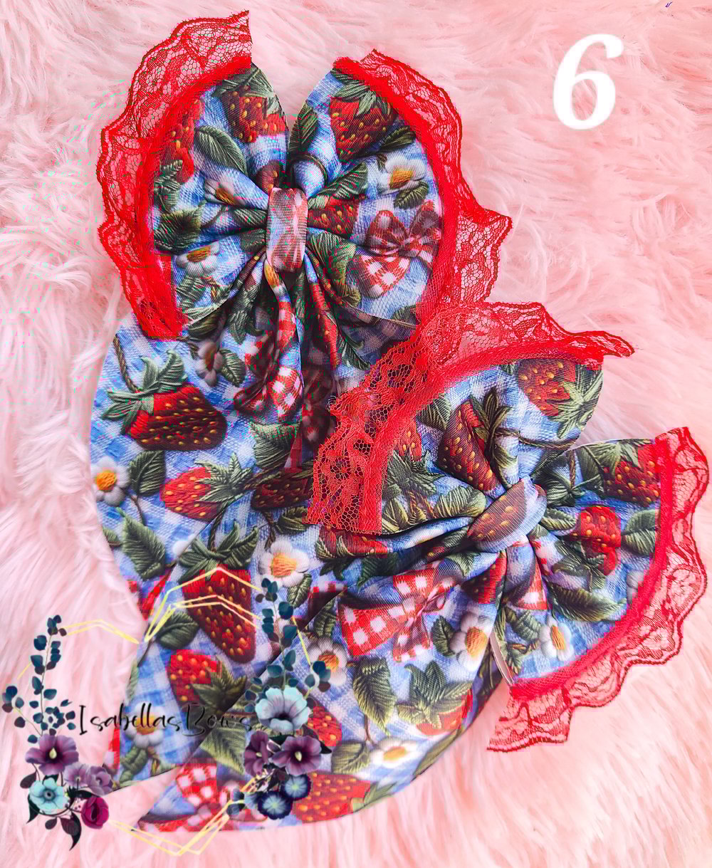 Image of Blue Plaid Strawberries 🍓 💙 