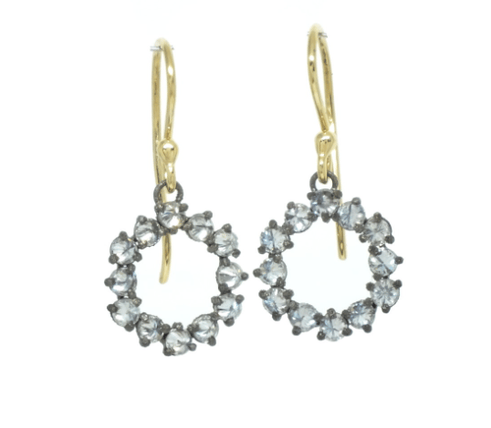 Image of 12 Diamond Circle Earrings