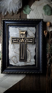 Image 1 of Cat Bone Cross Wall Frame