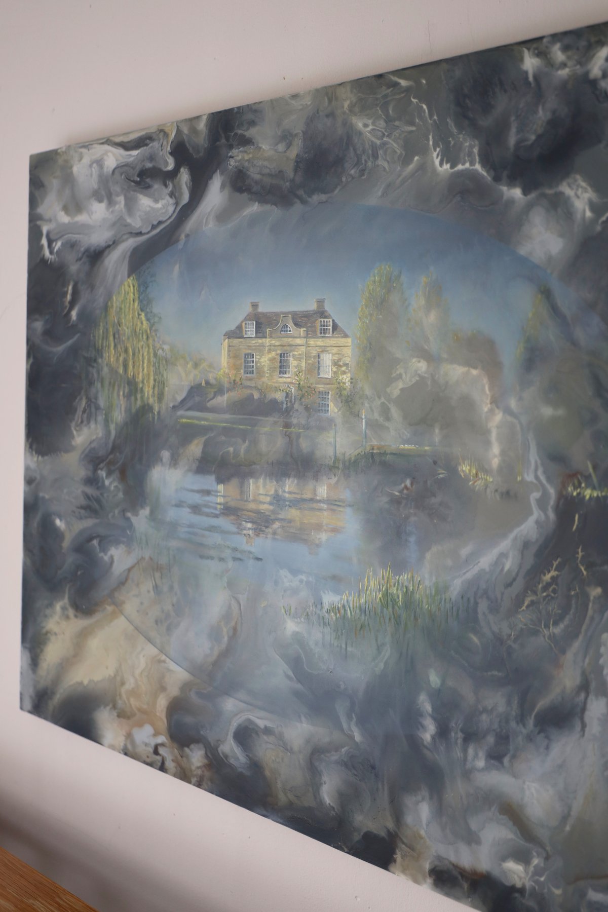 'View From Across The Lake' 2020, Original Painting