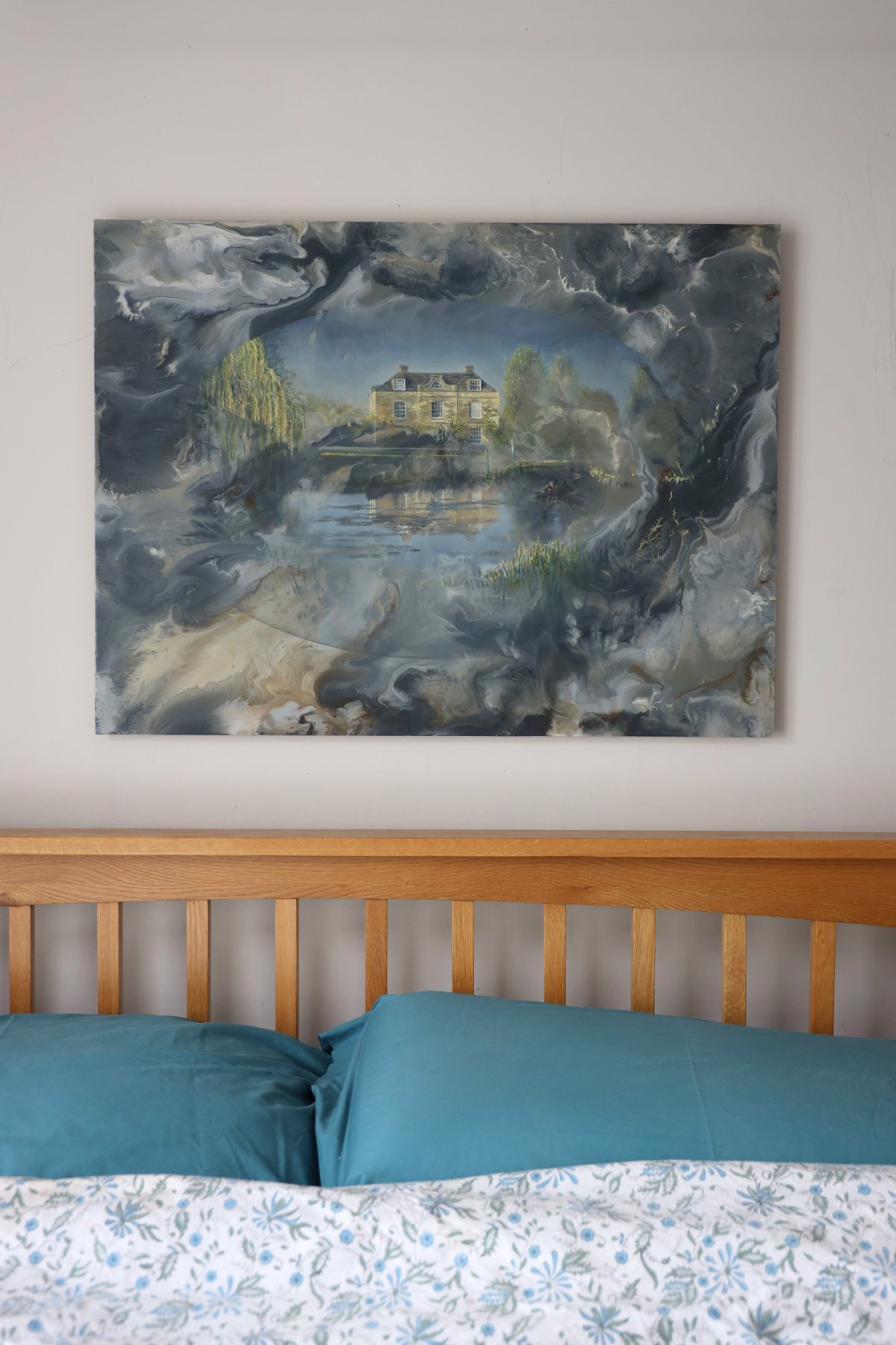 'View From Across The Lake' 2020, Original Painting