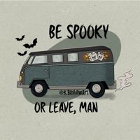 Image of Be Spooky or Leave, Man 8x8 Print