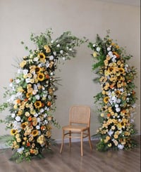 Sunflower Floral Pillars