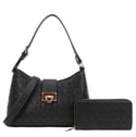 2 IN 1 PATTERN DESIGN SHOULDER BAG W WALLET 