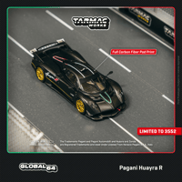 Image 2 of Tarmac Works - 1/64 Pagani Huayra R Matt Black Carbon Fiber