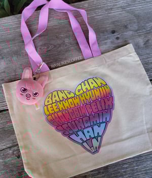 Name Heart Art Print Tote