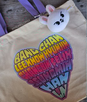 Name Heart Art Print Tote